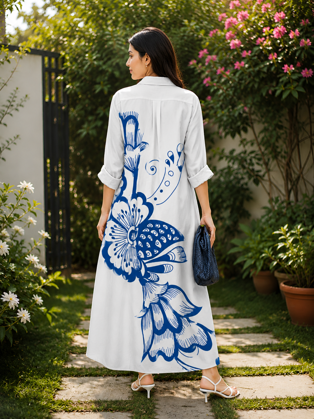 Adula Printed Shirt Dress