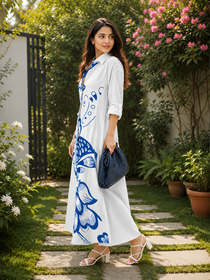 Adula Printed Shirt Dress