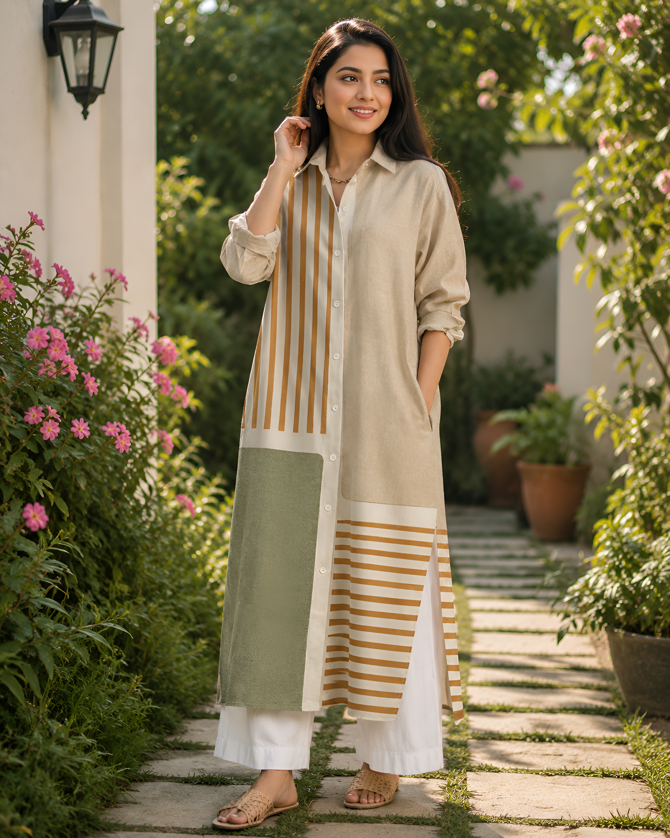 Stripe Shirt Dress