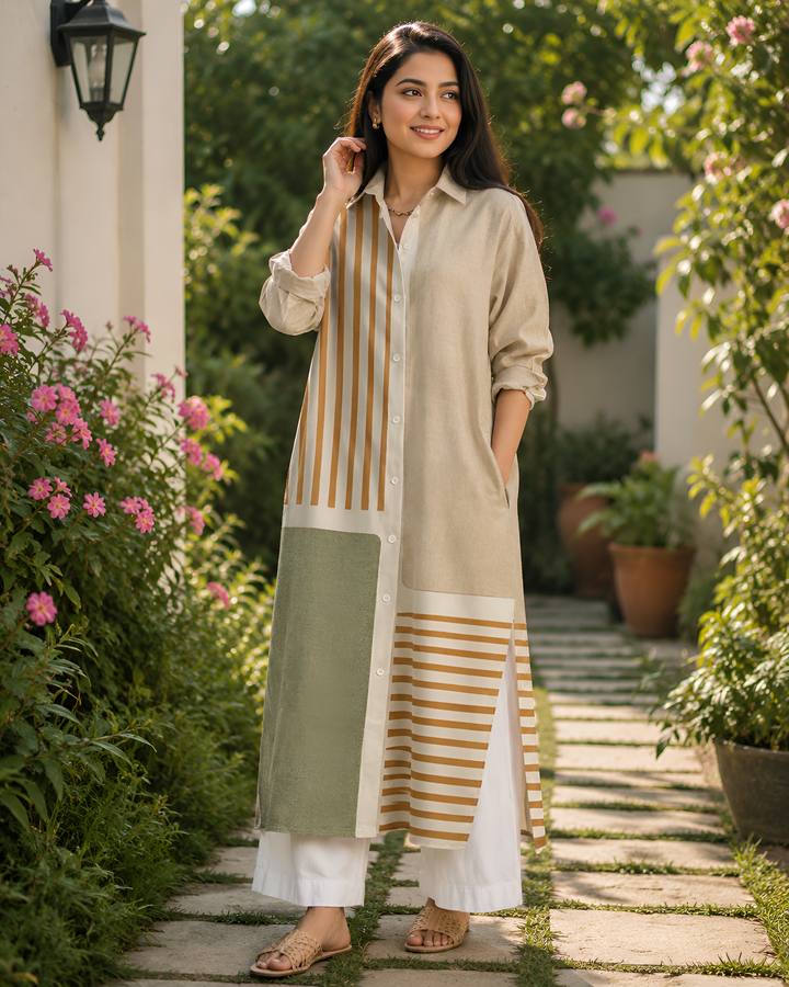 Stripe Shirt Dress