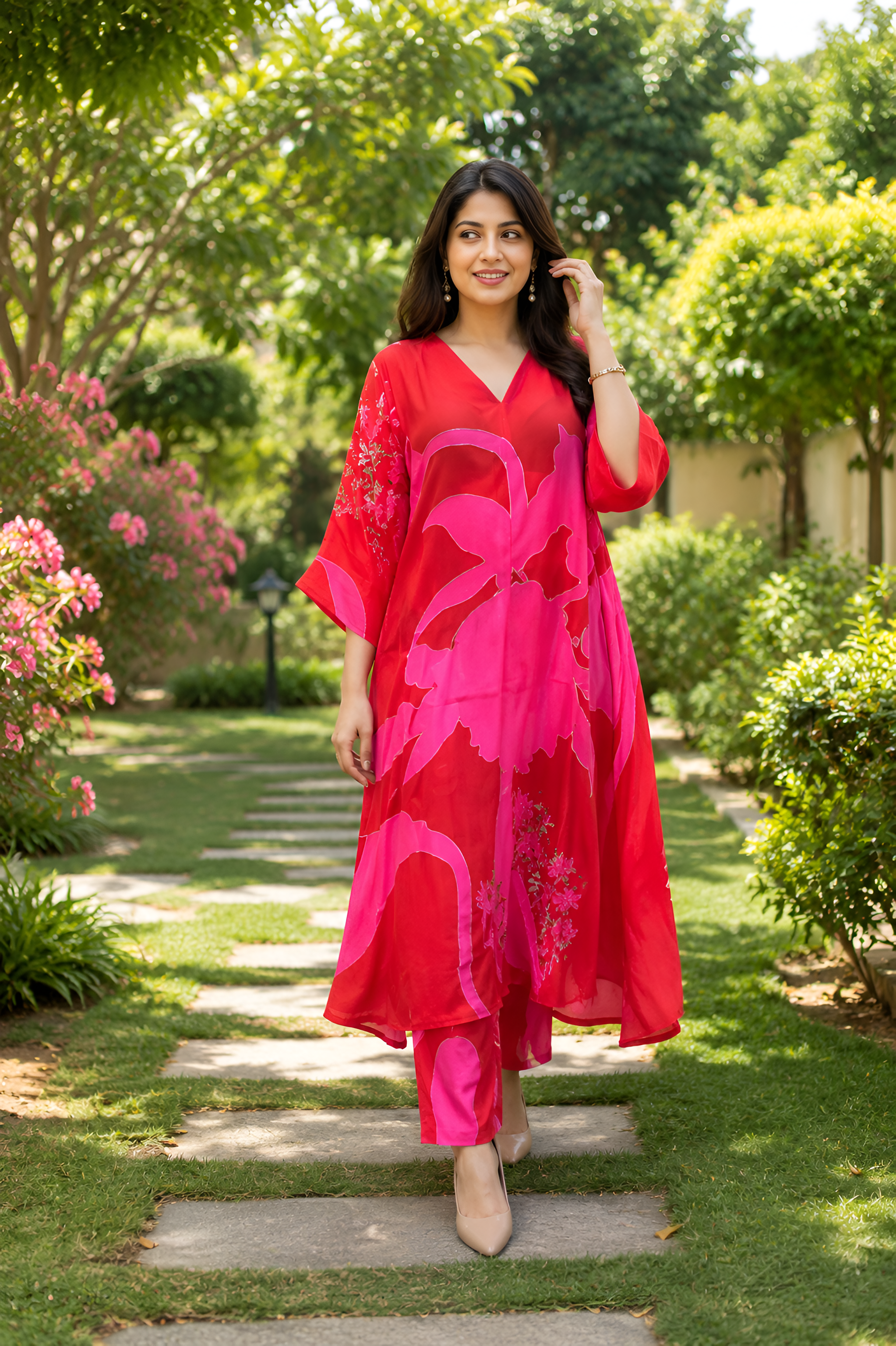 Hot Pink Floral Set
