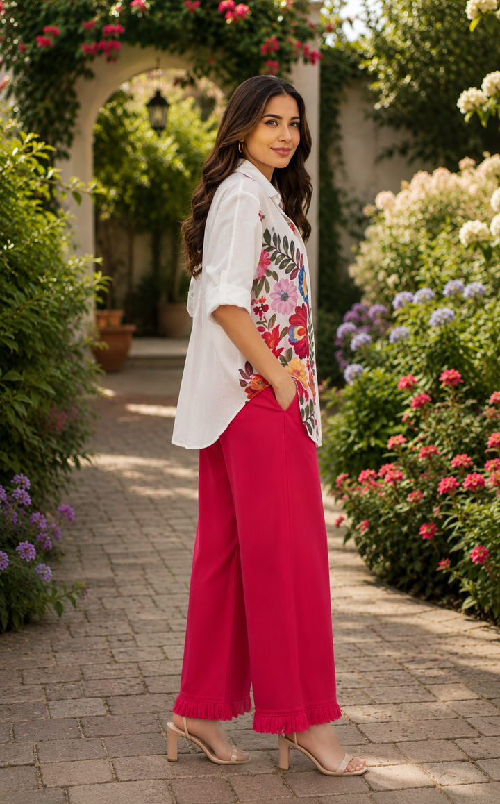 High Low Printed Shirt