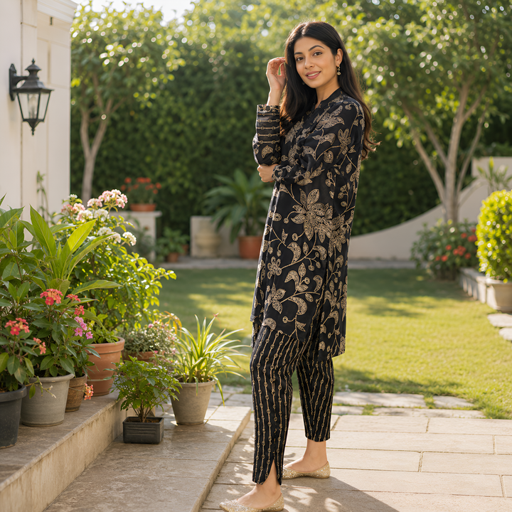 Black Facile Co-ord Set